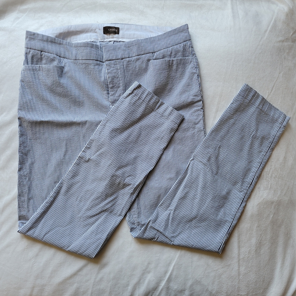 Crosby Striped Blue and White Pants